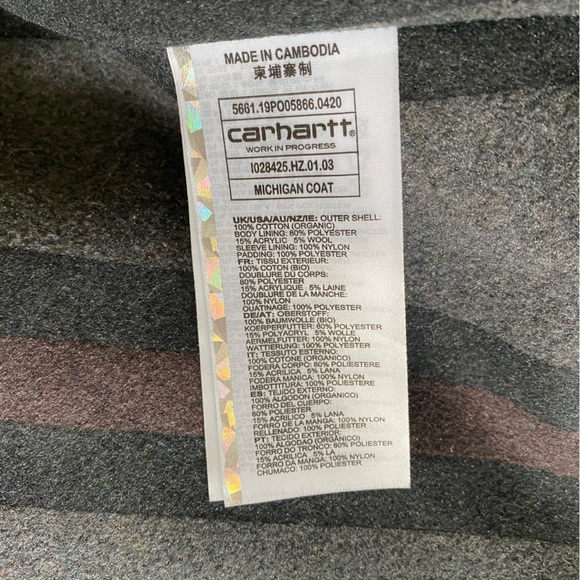 Carhartt WIP Work in Progress Michigan Chore Coat Hamilton Brown Dearborn Canvas - Picture 12 of 14